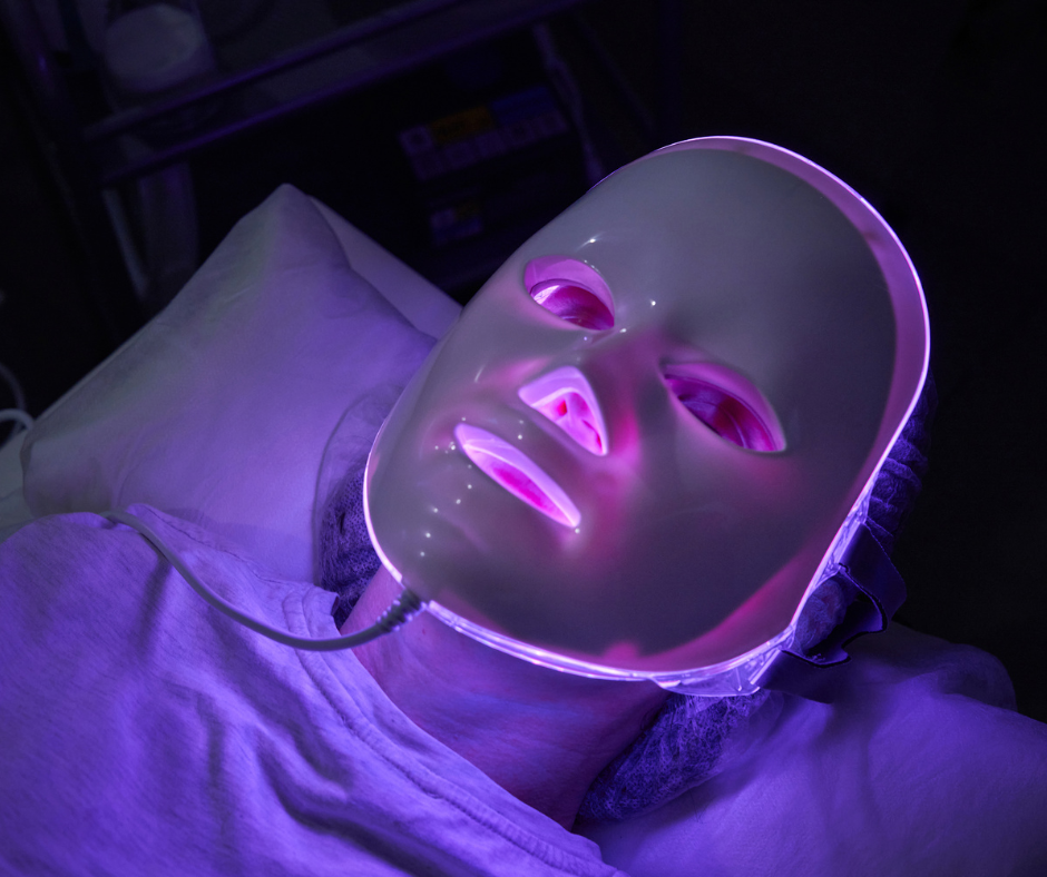 máscara de luz led